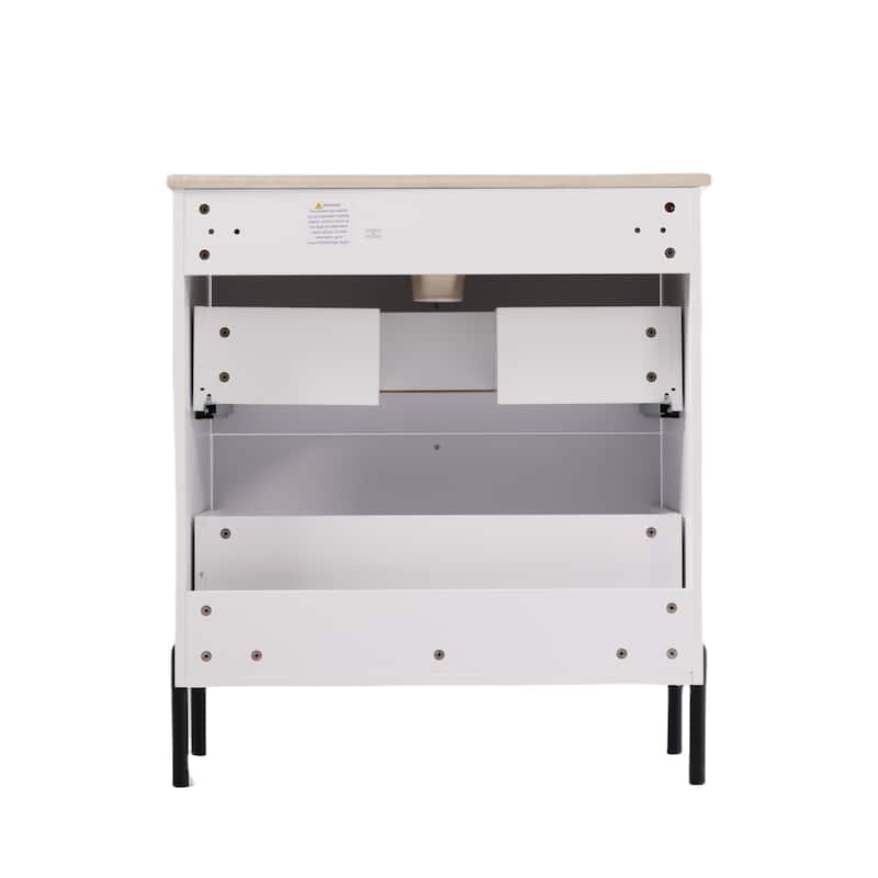 Bathroom Vanity with Ceramic Sink and Drawers