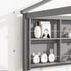 preview thumbnail 5 of 10, Grey Full Size House Bed with Roof Frame, Bedside-shelves, and Under Bed Storage Unit