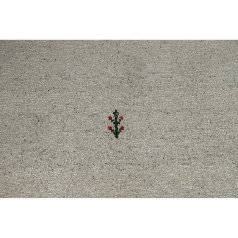 Hand Knotted Oriental 100% Wool Carpet Tribal Tribal Beige & Ivories Gabbeh Area Rug - 7' 9'' X 5' 6''