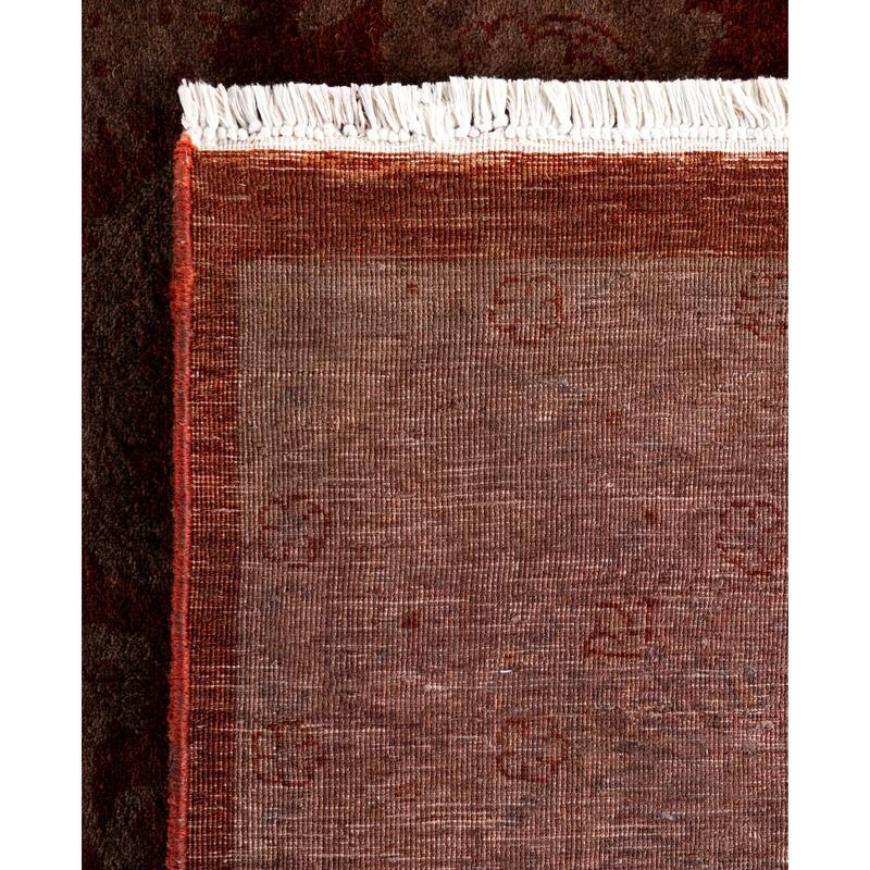 Overdyed One-of-a-Kind Hand-Knotted Area Rug - Red - 10' 1" x 14' 1"