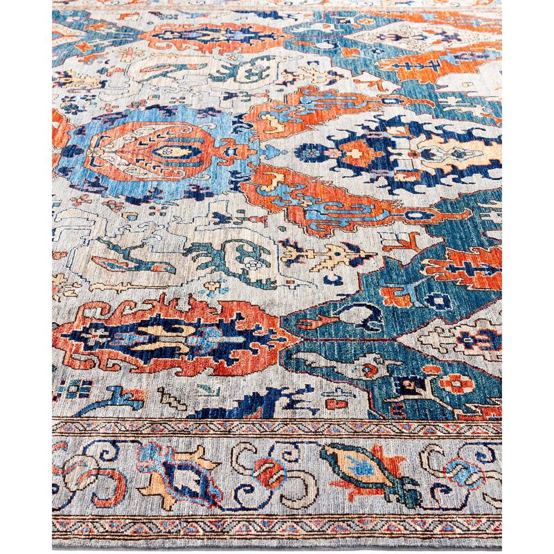 Serapi One-of-a-Kind Hand-Knotted Area Rug - Gray - 7' 11" x 9' 9"