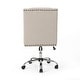 preview thumbnail 10 of 8, Home Office Chair with Wheels, Adjustable Height Cotton Dressing Stool, Ergonomic 360° Armless Rotating Work Chair - N/A
