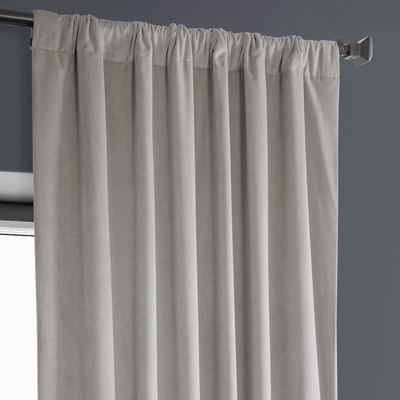 Exclusive Fabrics Heritage Plush Velvet Room Darkening Curtain (1 Panel) - Luxurious Single Drapery for Enhanced Room Darkening