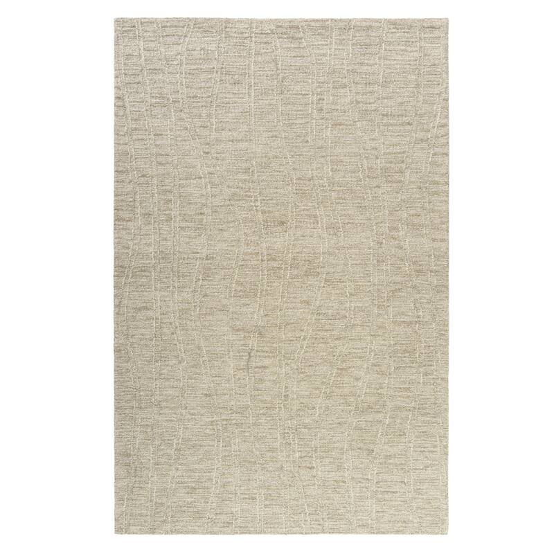 Sevita Light Taupe/Cream Abstract Geometric Hand-Tufted Area Rug - 7'9" x 9'9"
