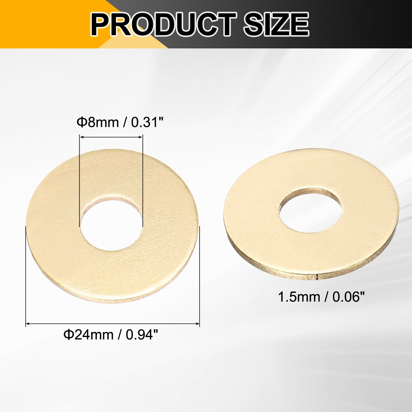 Flat Washer, Brass Sealing Washers for Screws Bolt