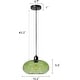 preview thumbnail 2 of 4, Industrial green glass pendant light kitchen island hanging lighting