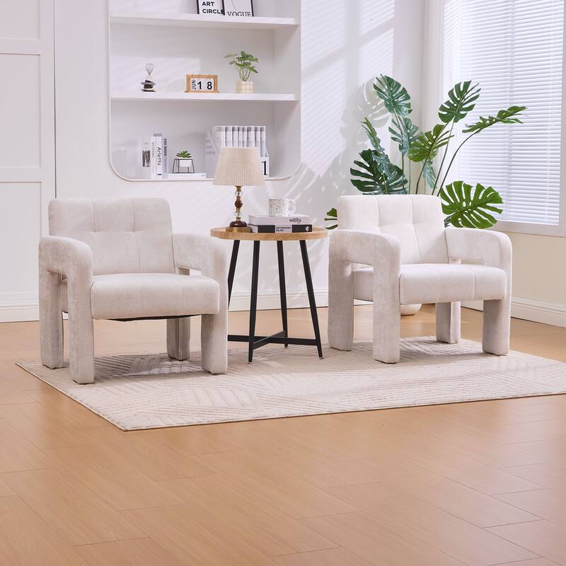 Modern Minimalist Casual Single Armchair Living Room, Bedroom, Office Area Upholstered Chair Comfortable Padded Armchair