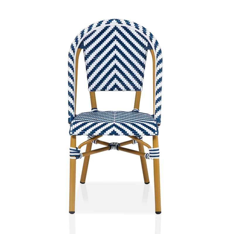 Irene French Chevron Wicker Patio Dining Chairs by Furniture of America