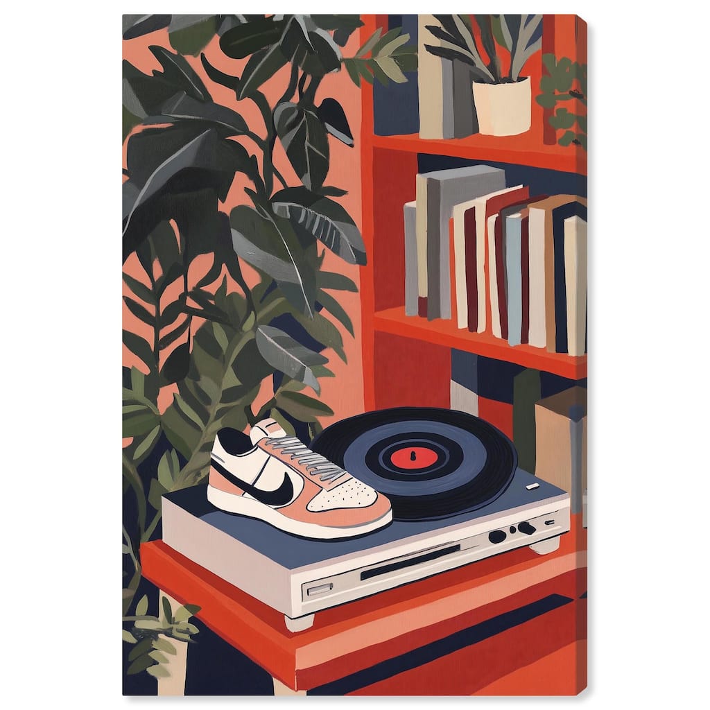 Vinyl and Sneaker Canvas by Art Remedy, Gallery Wrapped