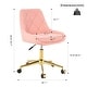 preview thumbnail 43 of 43, Modern Teddy Fleece Fabric with Metal Legs with Lift Adjustment, Swivel Office Chair