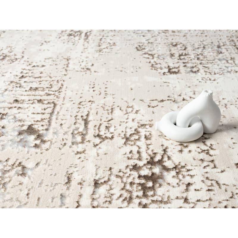 Empire Collection Brown/Beige Abstract Area Rug