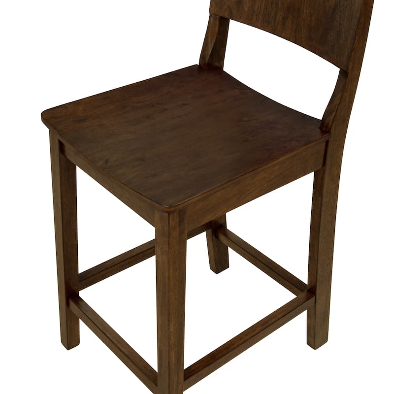 Dahlia Wood 24-Inch Armless Counter Stool (Set of 2)