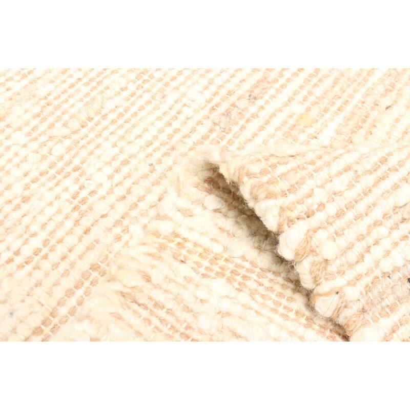 ECARPETGALLERY Braid weave Sienna Tan Wool Rug - 4'11 x 7'10