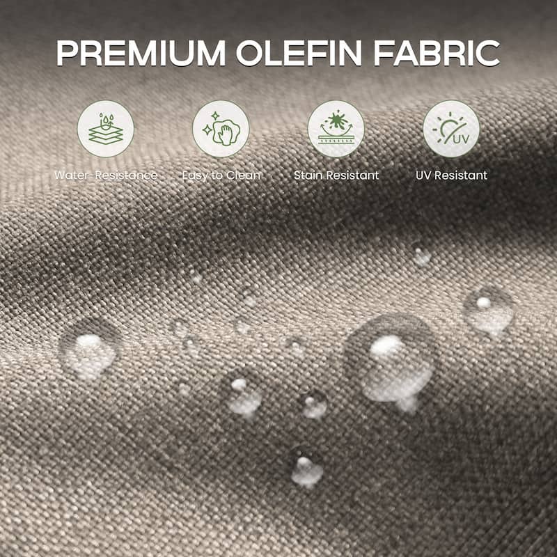 ArcoBay Brown Wicker Outdoor Patio Chaise Lounge with 5-Inch Thick Cushions (4-Pack)