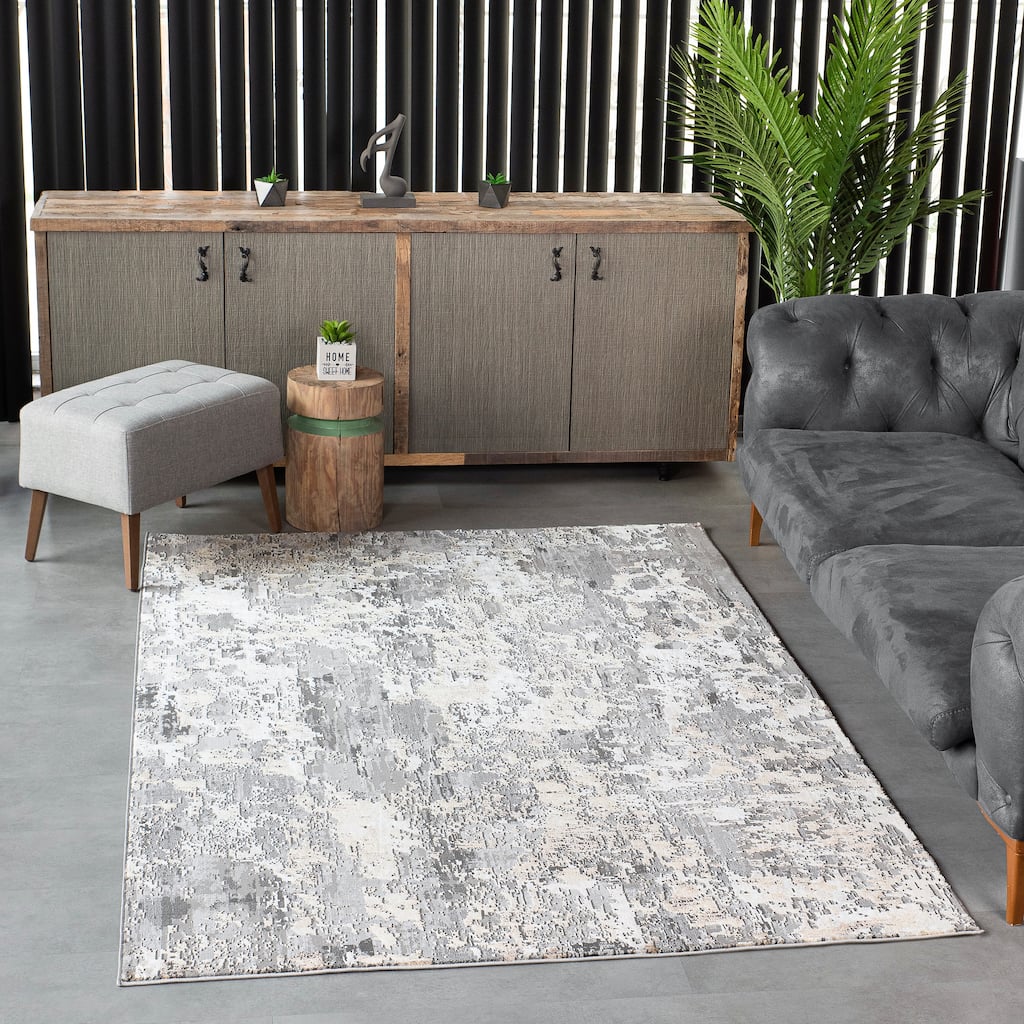 Bowman Transitional Ivory/Gray Area Rug