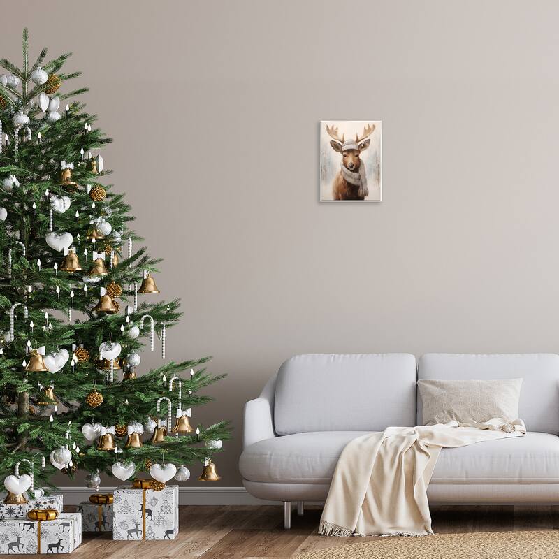 Stupell Cozy Winter Deer Fawn Wall Plaque Art Design By Arlington Prints