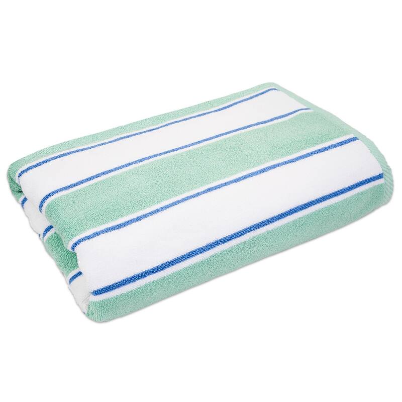 Aston & Arden Oversized Pinstriped Resort Beach Towel - 35x70