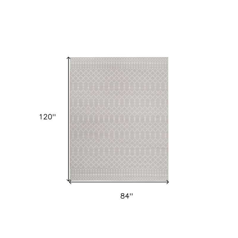 Joro Power Loomed Distressed Non Skid Stain Resistant Area Rug By HomeRoots - 120' X '84' X '0.39