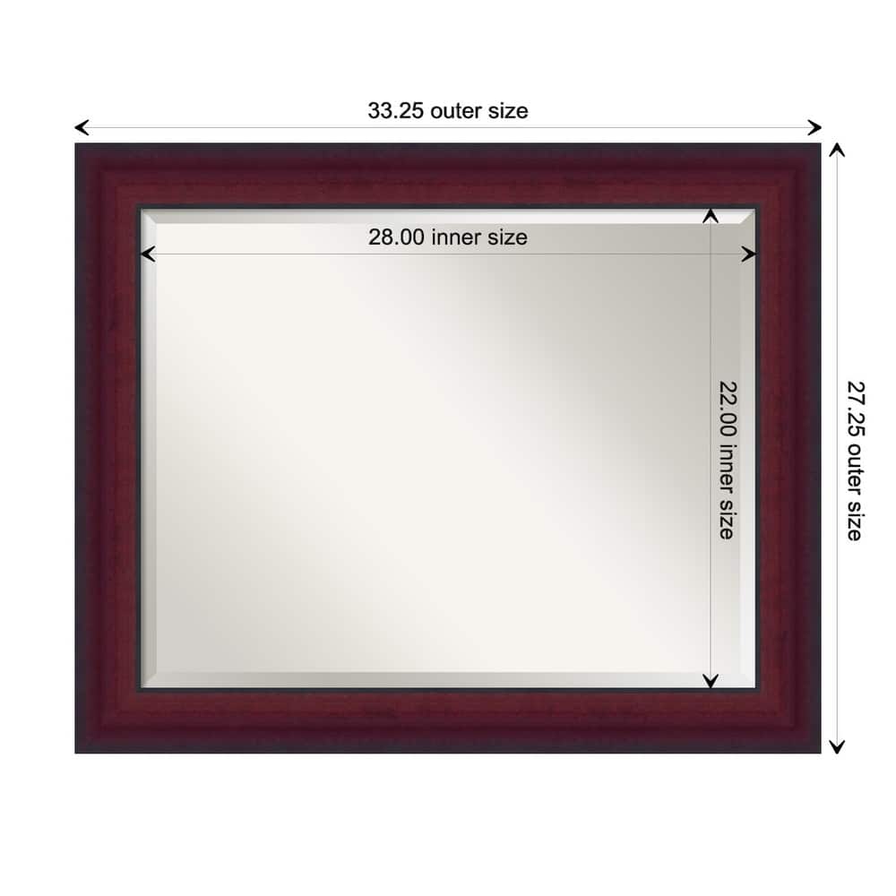 Canterbury Cherry Beveled Wood Framed Wall Mirror - Canterbury Cherry