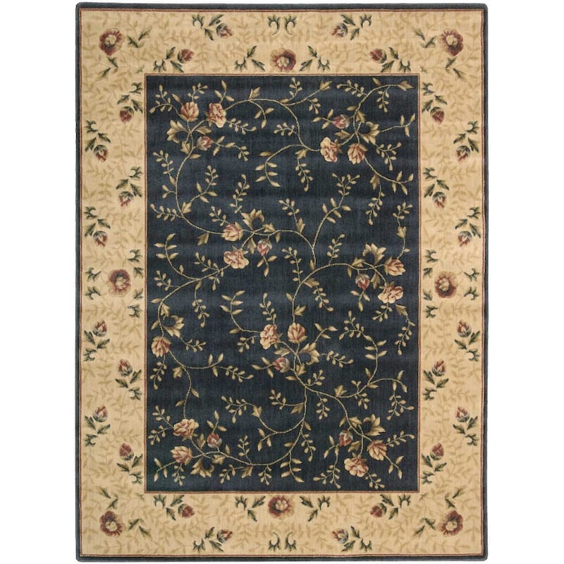 Nourison Somerset Abrash Bordered Floral Area Rug