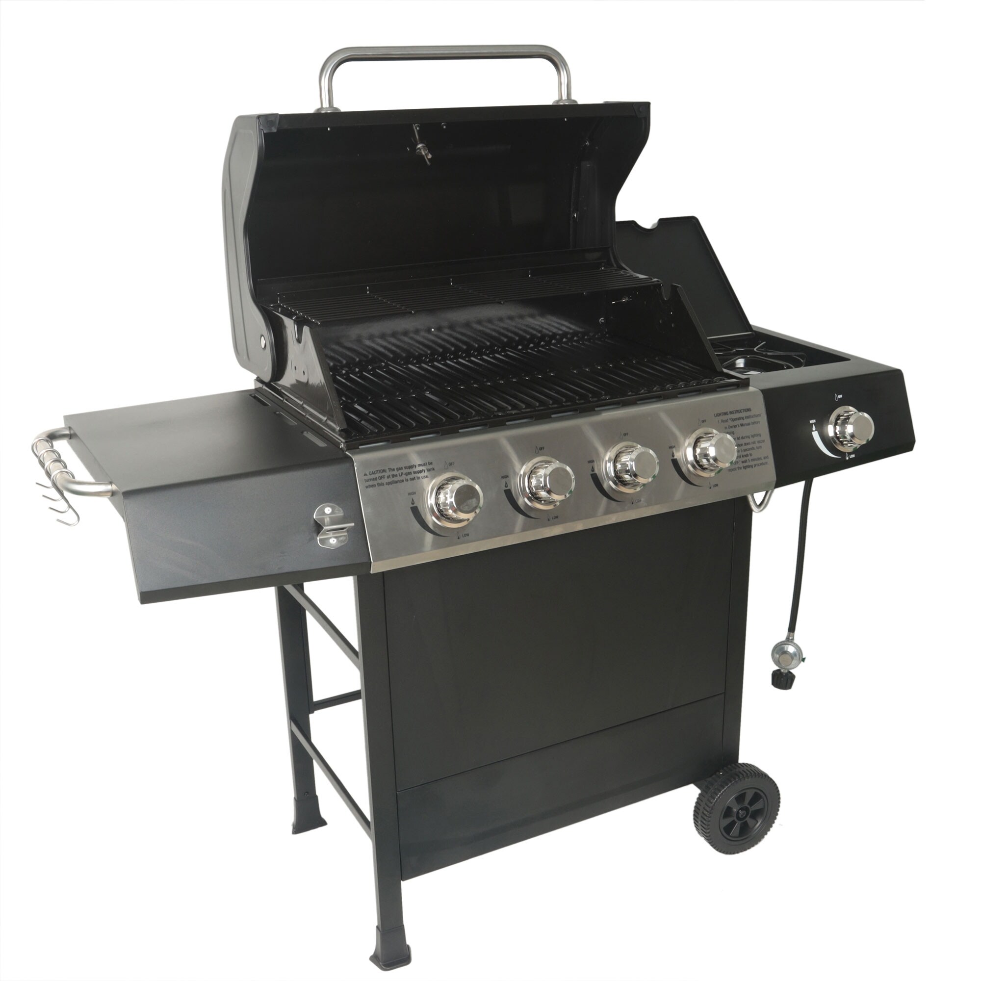 Gas grill on sale without side burner