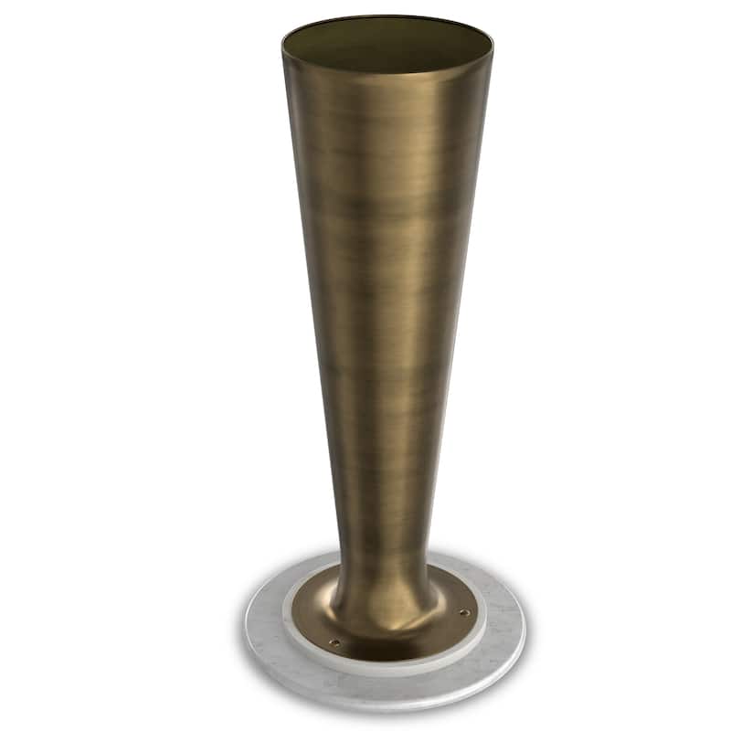 WYNDENHALL Leanna Modern 12 inch Wide Metal Side Table in Antique Brass - 12 inch Wide