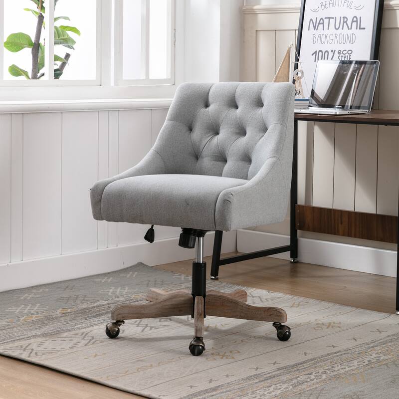 Modern Tufted Velvet Swivel Home Office Chair