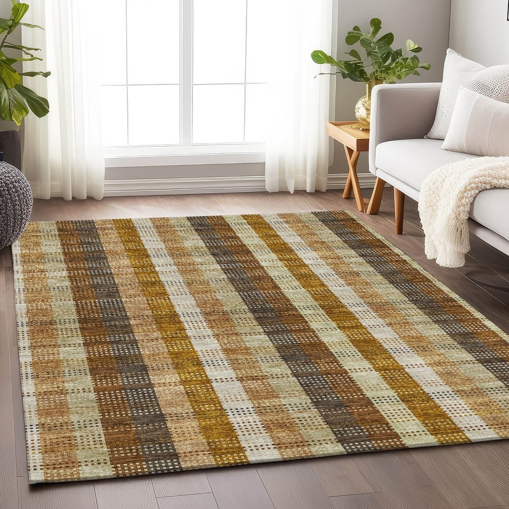 Premium Washable Super Soft Modern Plaid Mayfield Rug