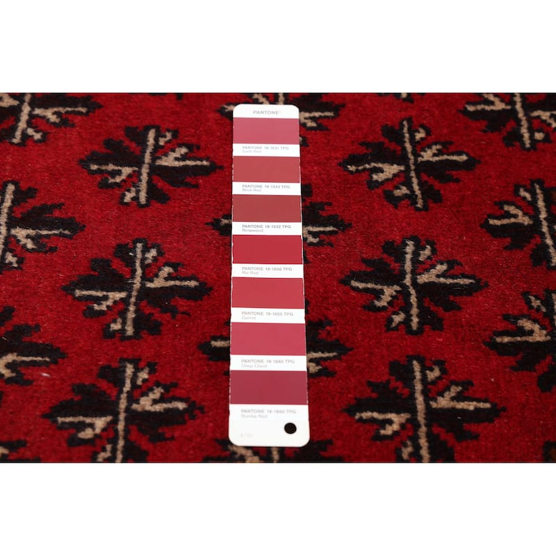 ECARPETGALLERY Hand-knotted Teimani Red Wool Rug - 3'3 x 6'2