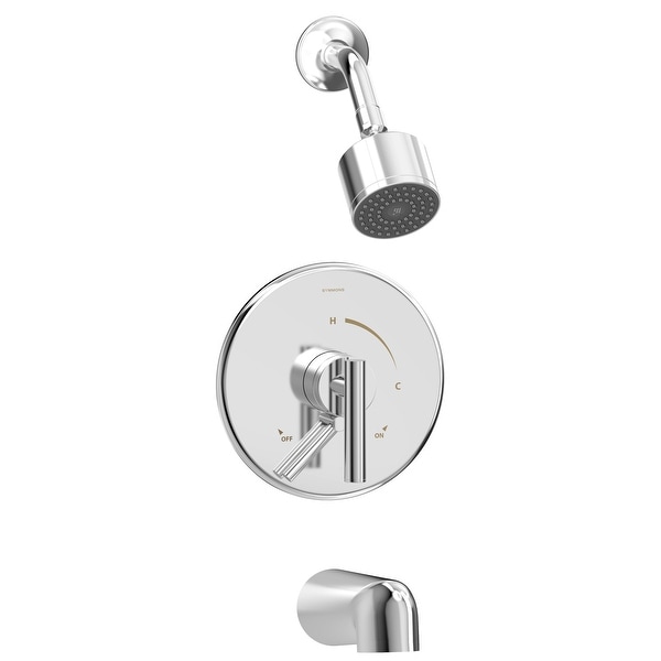 Symmons S-3502-CYL-1.5-TRM Dia Tub and Shower Trim Package with 1.5 GPM Single Function Shower Head