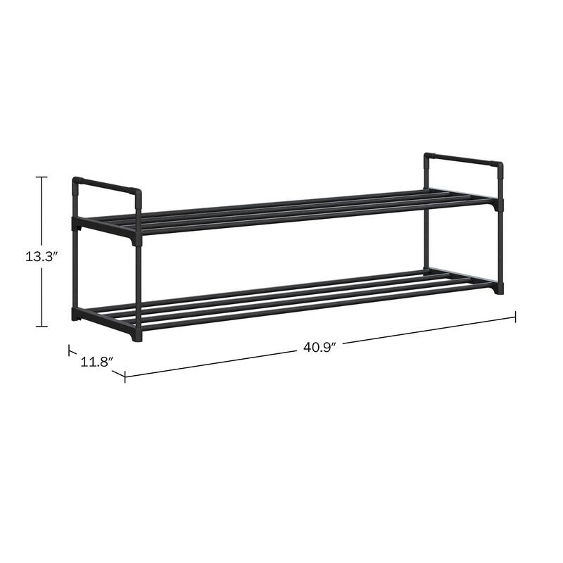 Shoe Rack - Shoe Organizer by Home-Complete (Black)