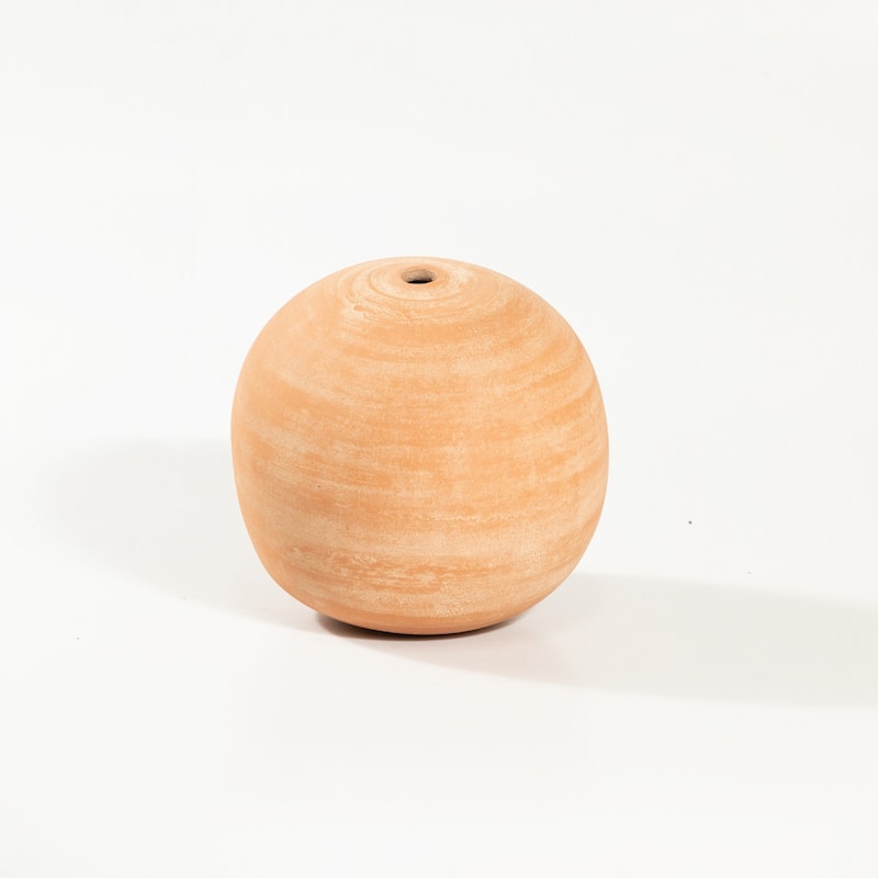 Large Clay Sphere Accent Tabletop Decoration - 20" - Beige