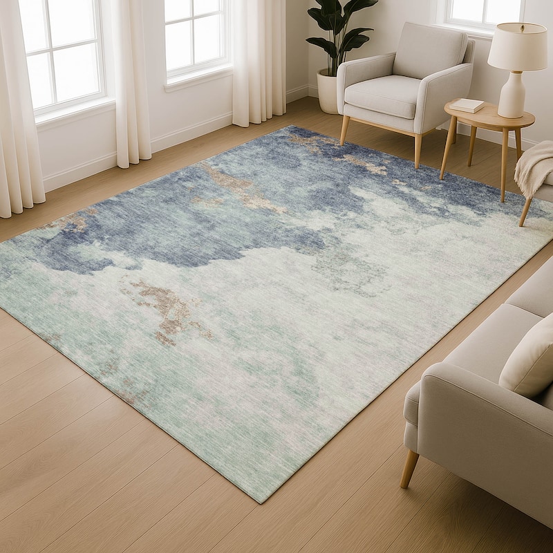Premium Washable Super Soft Modern Storm Mayfield Rug