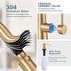preview thumbnail 17 of 24, WOWOW Pull Down Sprayer Kitchen Faucet with Soap Dispenser