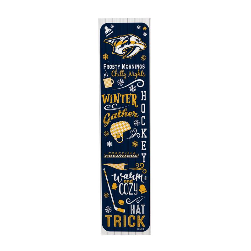 47" Double Sided Seasonal Porch Leaner, Nashville Predators - 47" x 11.25"