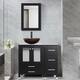 Option W-B-Glass brown round sink