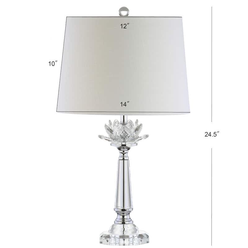 Mia 24.5" Crystal LED Table Lamp, Clear by JONATHAN Y