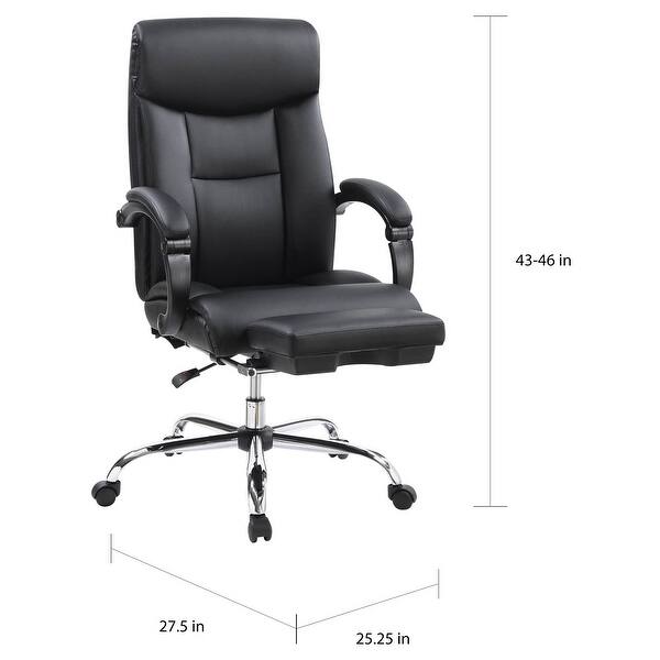 Executive Adjustable Reclining Office Chair with Incremental Footrest Bed Bath & Beyond 12222847