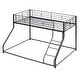 preview thumbnail 11 of 11, Elegant and Playful Style, Sturdy Metal Frame Bunk Bed with Ample Space, Sloping stairs, Black