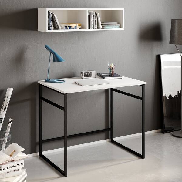 Shop Decorotika Gama Computer Desk With Wall Cubby Shelf
