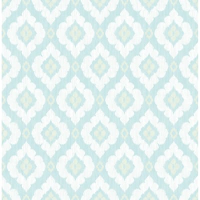 Seabrook Designs Floral Medallion Unpasted Wallpaper