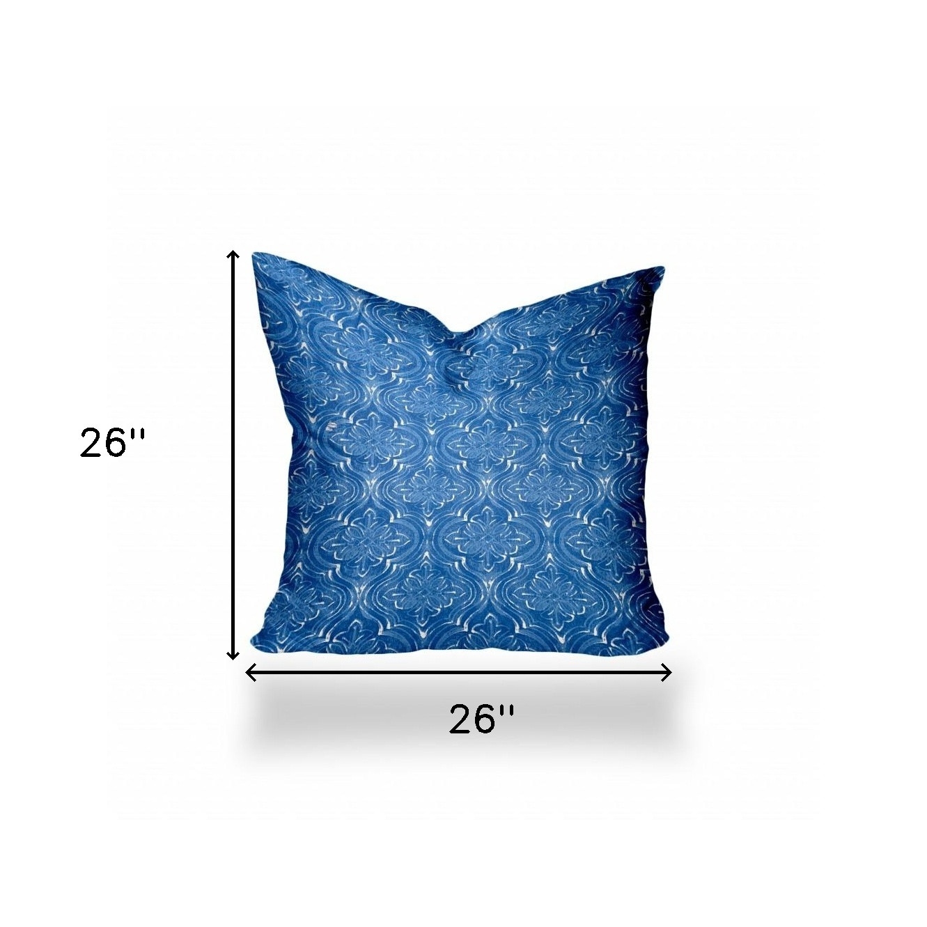 HomeRoots 26 X 26 Blue And White Zippered Ikat Throw Indoor Outdoor Pillow Cover 18 Bed Bath Beyond 37978069