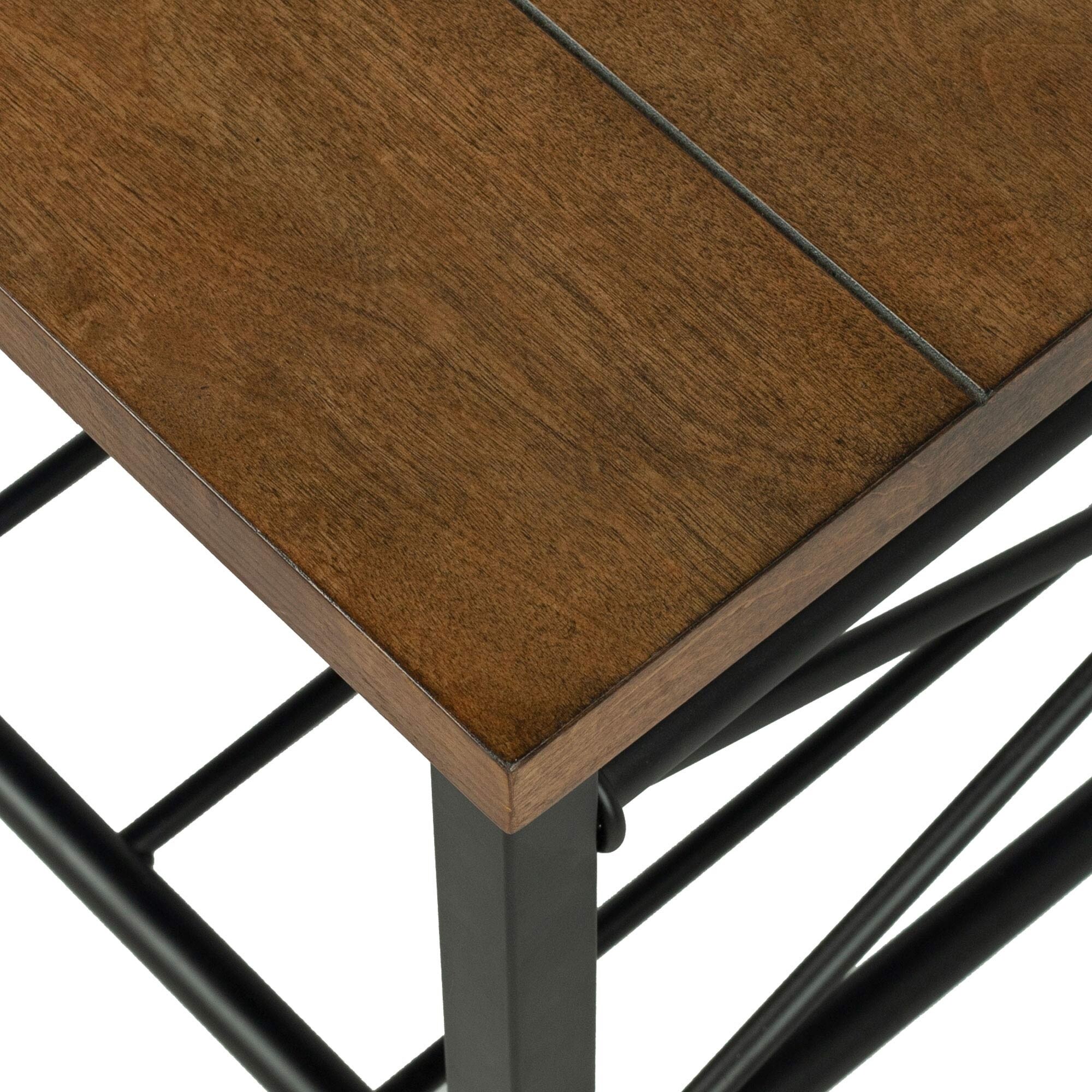 Shop Modern Farmhouse Wood Coffee Table With Metal Storage Shelf
