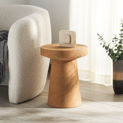 SAFAVIEH Couture Fernanda Cork Drink Table - 12"W x 12"D x 16"H