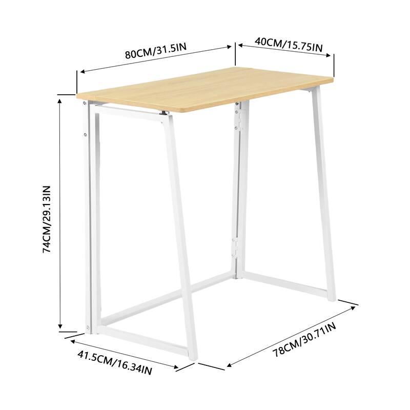 HomyLin Folding Desk Study Corner Writing PC Office Sofa Table