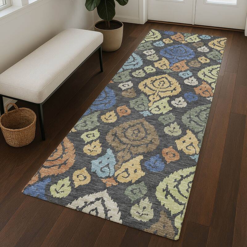 Machine Washable Indoor/ Outdoor Casual Zona Chantille Rug