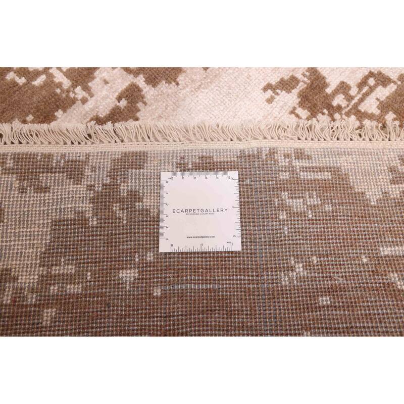 ECARPETGALLERY Hand-knotted Legacy Brown Silk, Wool Rug - 8'10 x 11'9