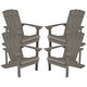 preview thumbnail 87 of 126, All-weather Poly Resin Wood Outdoor Adirondack Chair (Set of 4)