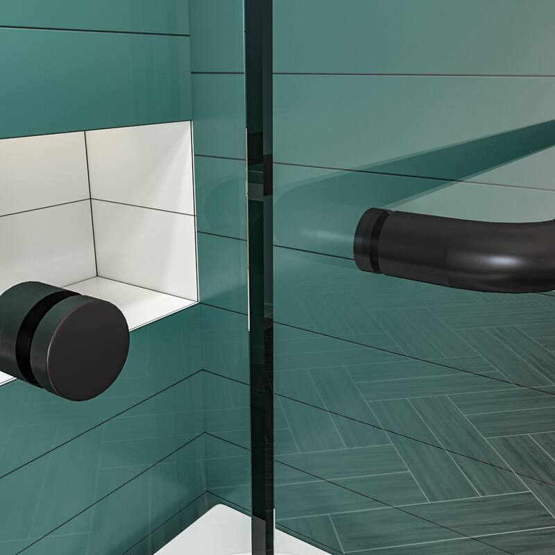 Elegant Double Sliding Shower Door 46.5 in.- 48 in. W x 72 in. H (Shower Base is not included)