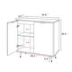 preview thumbnail 6 of 7, Anmytek Modern Wood 2-Door Buffet Sideboard Kitchen Accent Cabinet with Adjustable Shelf - 30.8" W x 15.7" D x 30.5" H